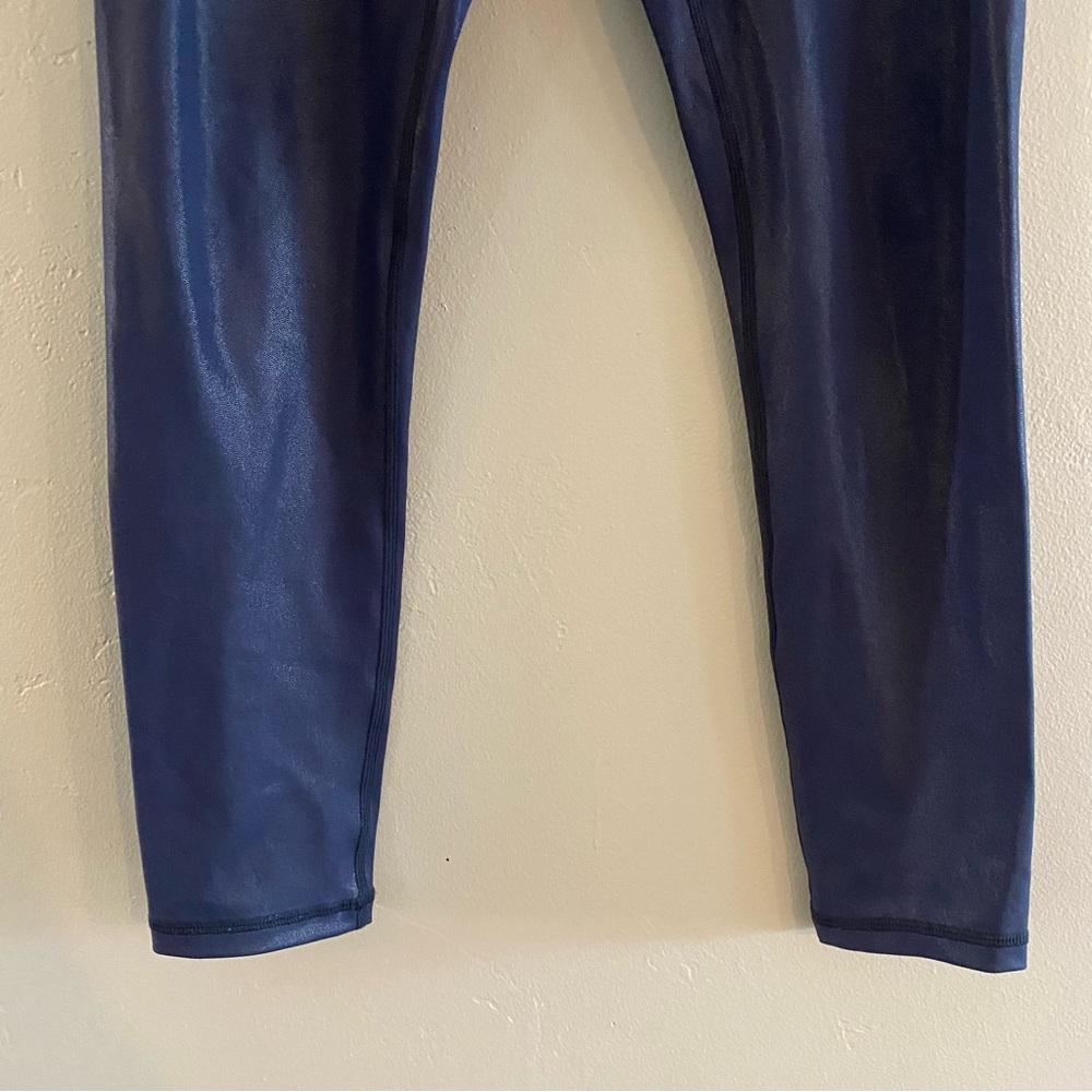 Zyia Active Navy Blue Metallic Light n Tight Hi-Rise 7/8 Leggings Size 6/8 - Picture 6 of 9